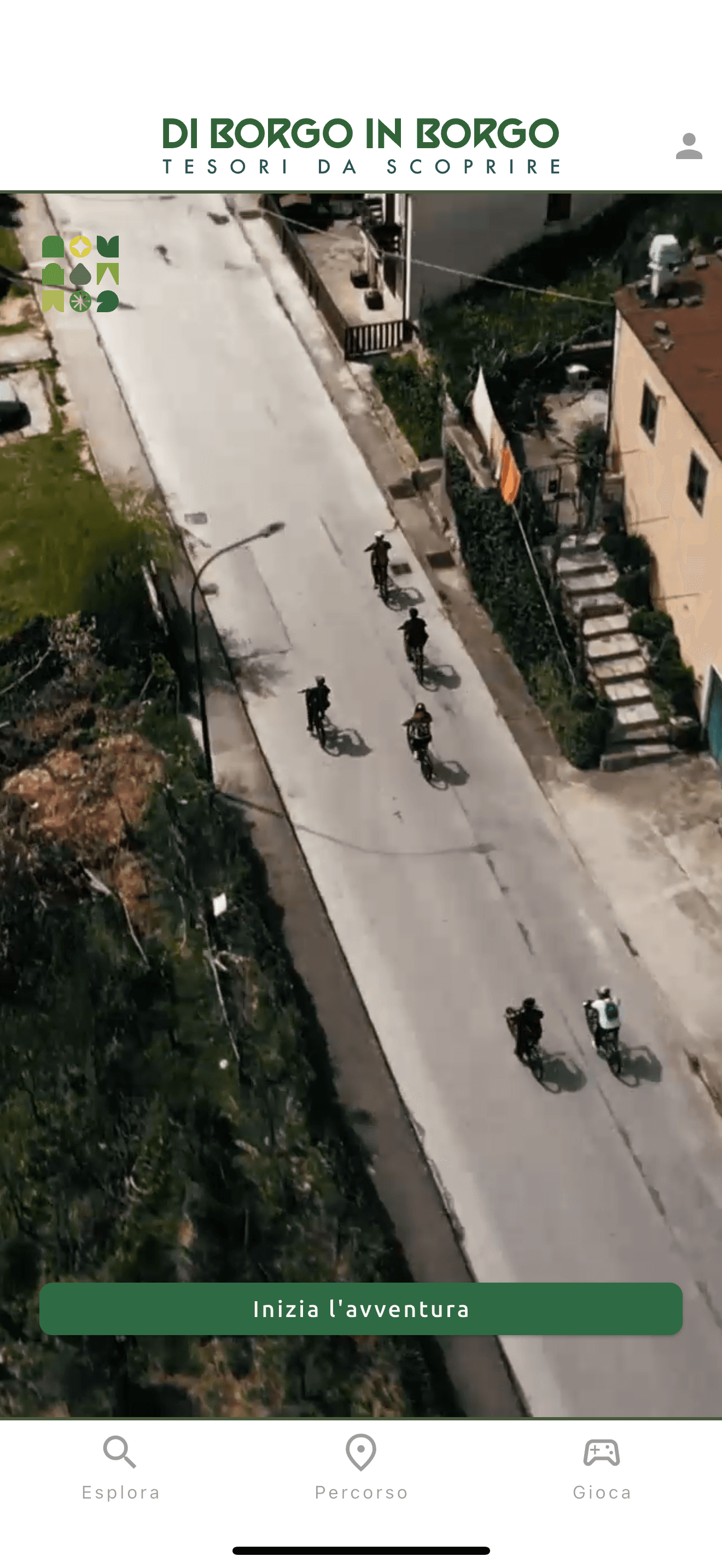 App screenshot 1: Inizia l'avventura