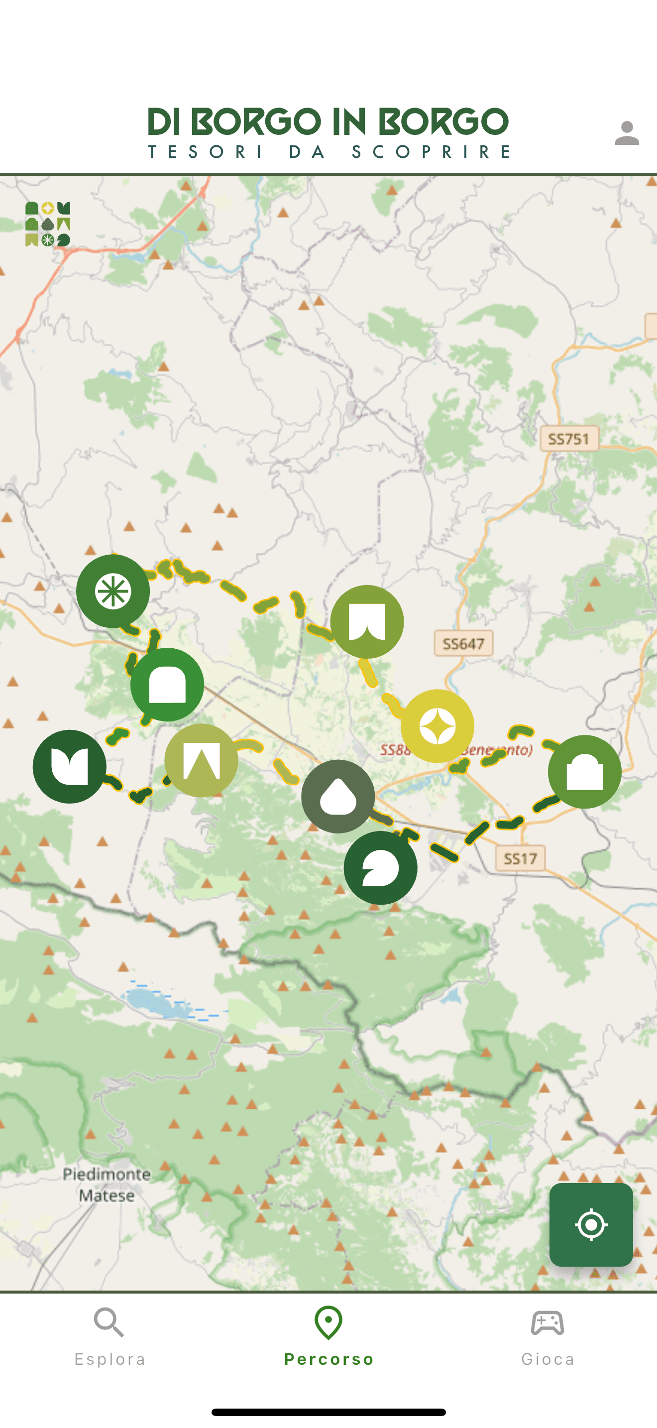 App screenshot 6: Mappa biopercorso